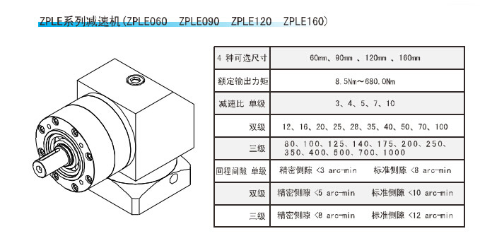 ZPLE係(xi)列精(jing)密行星減速(su)機(jī)(ji)